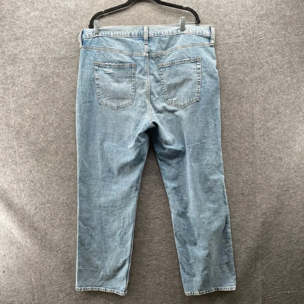 Gap 90s Loose Mid Rise Jeans Womens 18 / 34 Blue Light Wash Stretch - Picture 2 of 10